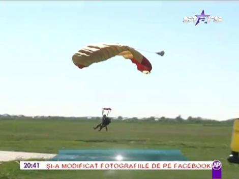 Antonia si Velea, zbor cu parasuta