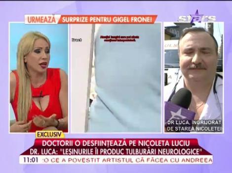 Doctorii o desfiinţează pe Nicoleta Luciu