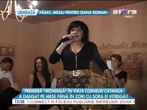 Cornelia Catanga a dansat pe mese