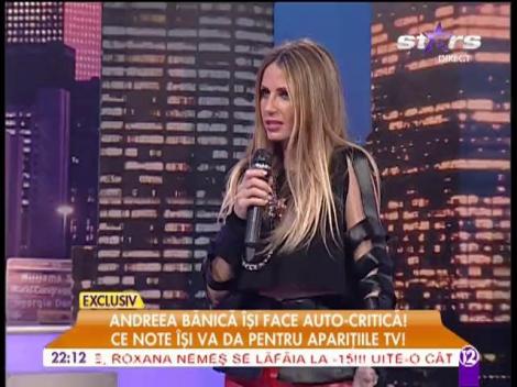 Andreea Bănică, note pentru aparițiile TV