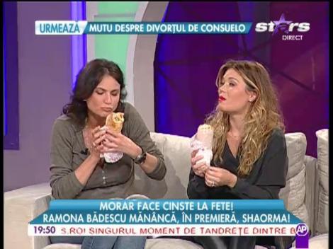 Ramona Bădescu mănâncă pentru prima dată shaorma