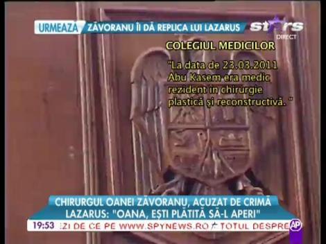 Rechizitoriul doctorului care a operat-o pe Oana Zăvoranu