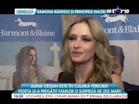 Alina Crişan este în culmea fericirii!
