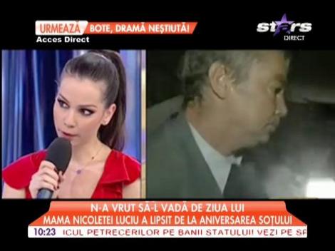 Mama Nicoletei Luciu a lipsit de la aniversarea soţului său, tatăl vedetei