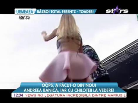 Andreea Bănică, din nou cu chiloţeii la vedere