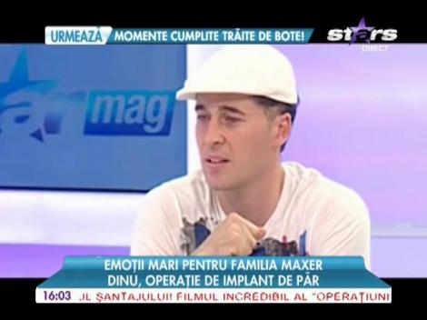 Dinu Maxer, prima etapă a intervenţiei de implant de păr