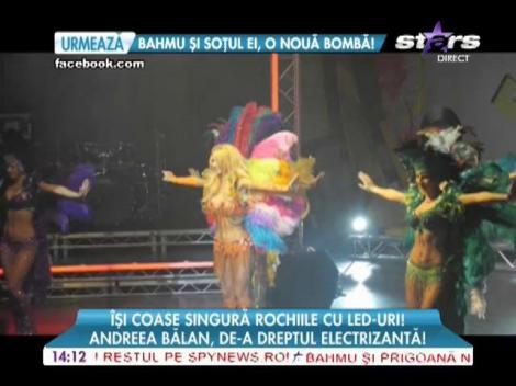Andreea Bălan își coase singură rochiile cu led-uri!
