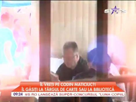 Codrin Maticiuc, la târgul de carte sau la bibliotecă