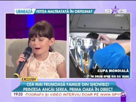 Fetiţa Ancăi Serea, prima oară în direct