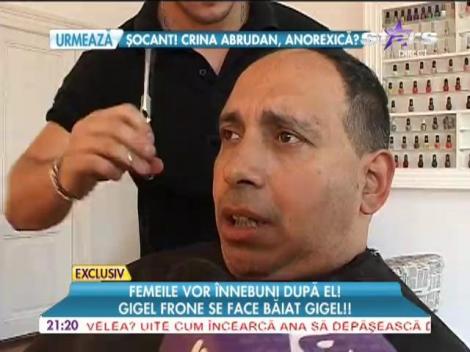 Gigel Frone, la un salon de înfrumuseţare, de lux!