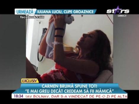 Carmen Brumă: "E mai greu decât credeam să fii mămică"