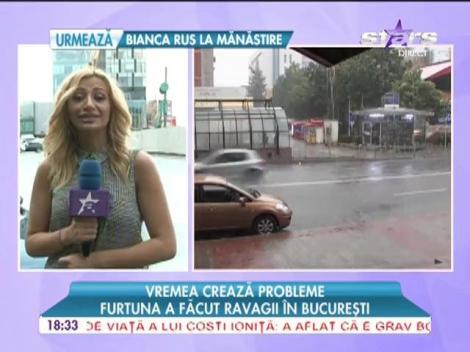 Furtuna a făcut ravagii în București