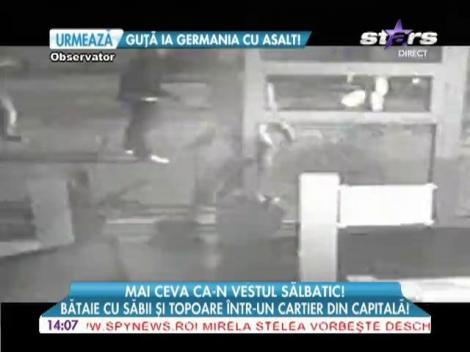 Bătaie cu săbii şi topoare într-un cartier din Capitală!