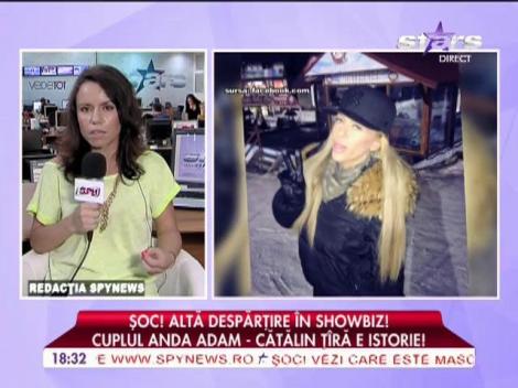 Despărţire în showbiz! Cuplul Anda Adam - Cătălin Tîră este istorie!