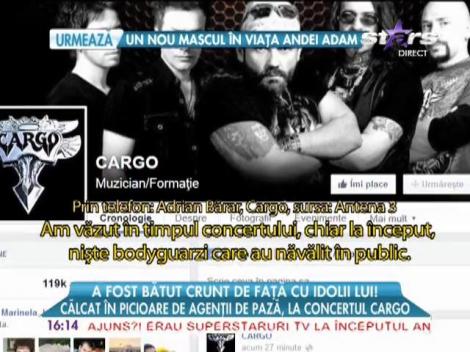 Bătut crunt de agenţii de pază, la concertul Cargo!