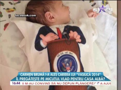 Carmen Brumă îl pregăteşte pe micuţul Vlad pentru Casa Albă!