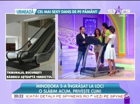 Minodora răspunde la întrebările testului fulger, pe banda de alergat!