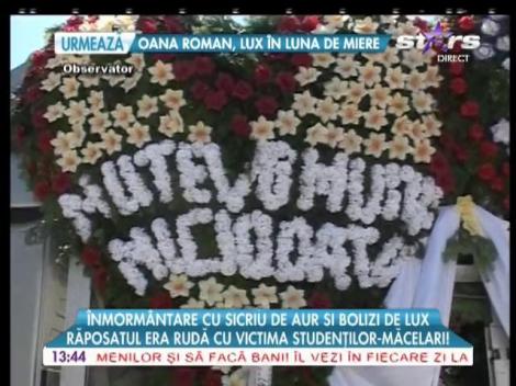 Înmormântare cu sicriu de aur şi bolizi de lux