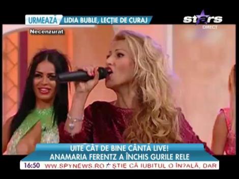 Anamaria Ferentz a închis gurile rele care spun că artista nu cântă bine live