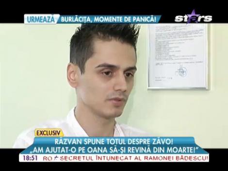 Răzvan, despre Oana Zăvoranu: "Am ajutat-o să-şi revină din moarte!"