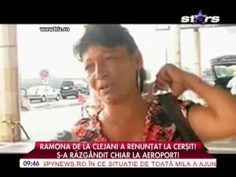 Ramona de la Clejani a renunţat la cerşit! S-a răzgândit chiar la aeroport!