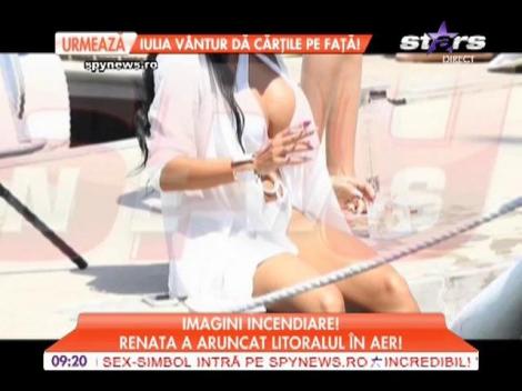 Renata a încins atmosfera la malul mării