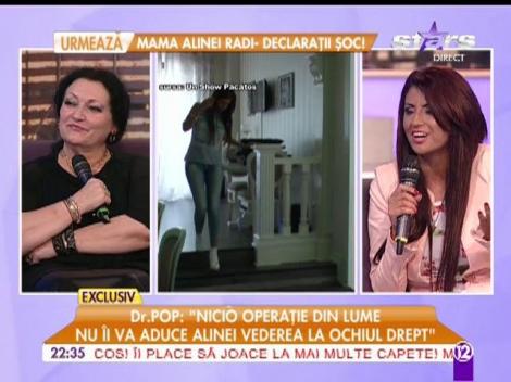 Doctor Monica Pop: ”Nicio operație din lume nu îi va aduce Alinei Radi vederea la ochiul drept”