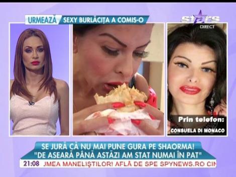 Consuela di Monaco se jură că nu mai pune gura pe shaorma!