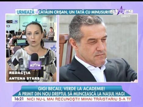 Gigi Becali a primit din nou dreptul să muncească la Academia lui Hagi