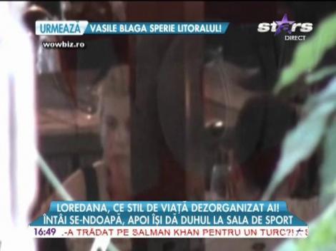 Loredana Groza se îndoapă cu mâncare, apoi își dă duhul în sala de sport