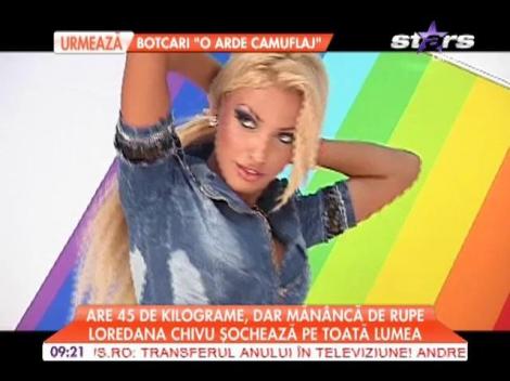 Loredana Chivu a uitat de siluetă şi s-a îndopat cu mici