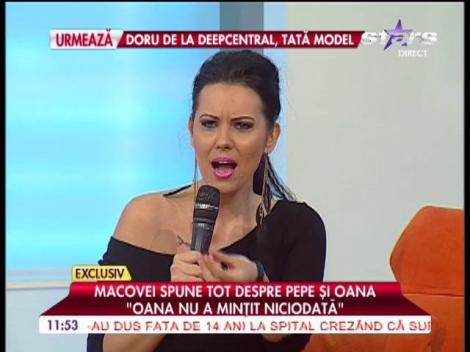 Raluca Macovei, despre Pepe şi Oana Zăvoranu: "Oana nu îl mai iubeşte!"