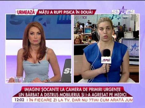 Un bărbat din Bacău a distrus mobilierul dintr-un spital şi i-a agresat pe medici