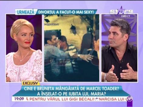 Cine e bruneta mângâiată de Marcel Toader?