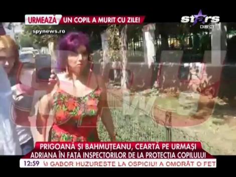 Adriana Bahmuţeanu, în faţa inspectorilor de la Protecţia Copilului