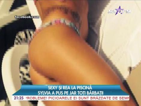 Sylvia Sârbu, sexy și rea la piscină