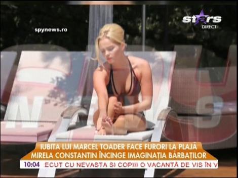 Iubita lui Marcel Toader, Mirela Constantin, face furori cu trupul său la piscină