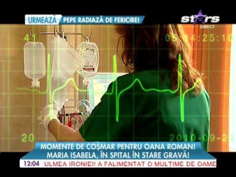 Fiica Oanei Roman, internată în spital în stare gravă