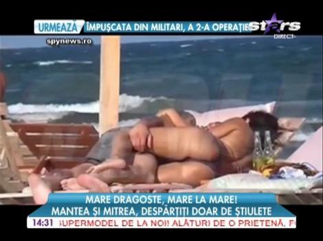 Andreea Mantea şi Cristi Mitrea, spectacol fierbinte la plajă
