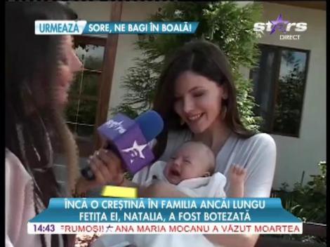 Anca Lungu își creștinează fetița