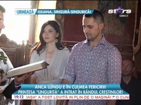 Anca Lungu și-a botezat fetița