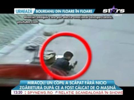 Un copil a scăpat fără nicio zgârietură, după ce a fost călcat de o mașină