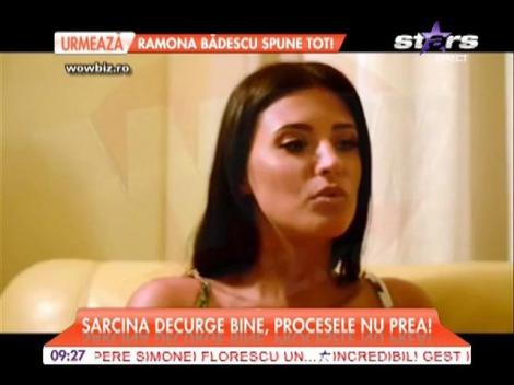 Sarcina Antoniei decurge bine, dar procesele nu prea!