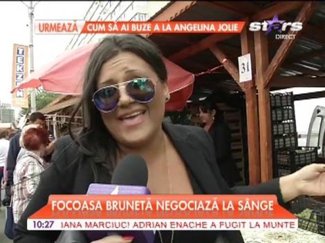 Bianca Rus, la cumpărături în piaţă