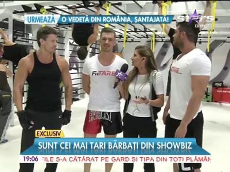 Actorul american Paul Logan, Victor Slav şi Bogdan Vlădău, surprinşi împreună la antrenamente!