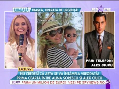 Prima ceartă între Alina Sorescu şi Alex Ciucu