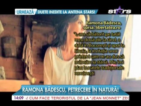 Ramona Bădescu, petrecere în natură