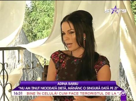 Adina Barbu: ”Nu am ținut niciodată dietă, mănânc o singură dată pe zi”