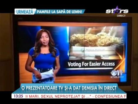 O prezentatoare TV şi-a dat demisia în direct