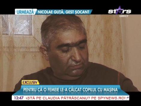 O familie este dată afară din casă pentru că o femeie le-a călcat copilul cu maşina